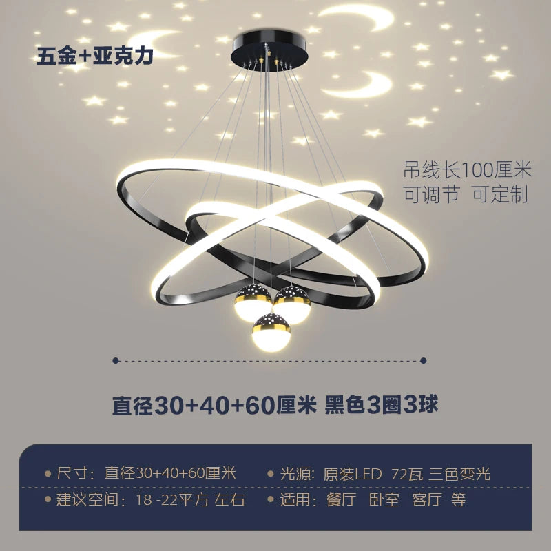 suspension à led étoilée pour un éclairage décoratif intérieur - vue 11 sur 13