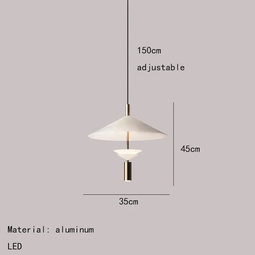 suspension en métal pour intérieur moderne avec lumière douce