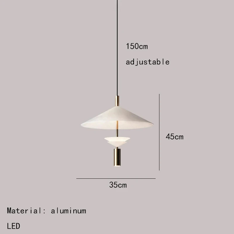 suspension en métal pour intérieur moderne avec lumière douce