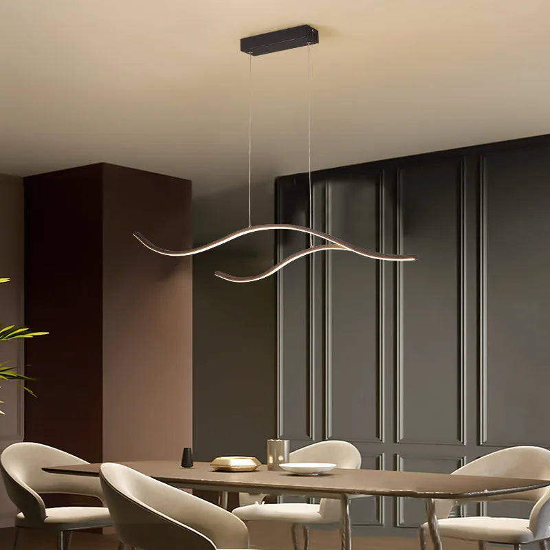 Nordic minimalist LED restaurant pendant lights, bar counter, kitchen pendant lights, living room home decoration hanging lights - vue 2 sur 10