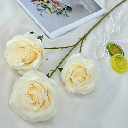 branches de roses artificielles en soie pour décoration élégante - vue 30 sur 40