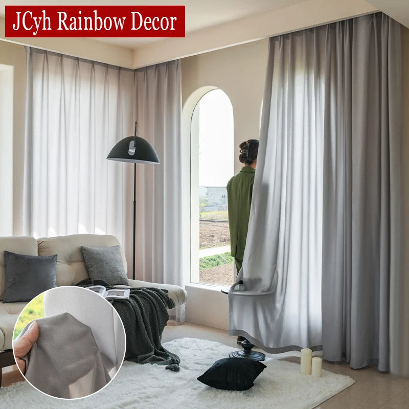 Voilage tulle moderne décoratif pour salon chambre fenêtre - vue 1 sur 7