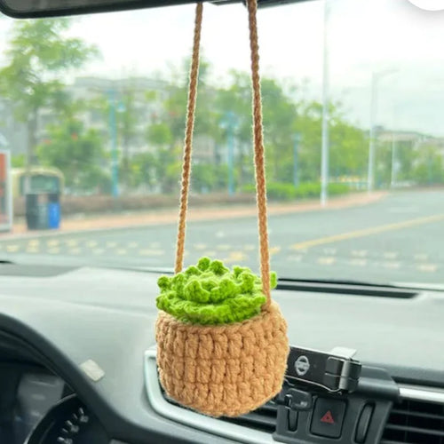 crochet suspendu créatif pour décoration de voiture plante en pot - vue 30 sur 34
