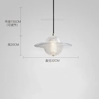 lustre moderne en verre style nordique soucoupe volante led