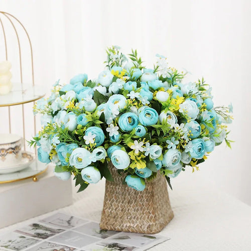 bouquet de roses artificielles en soie pour décoration élégante - vue 5 sur 10