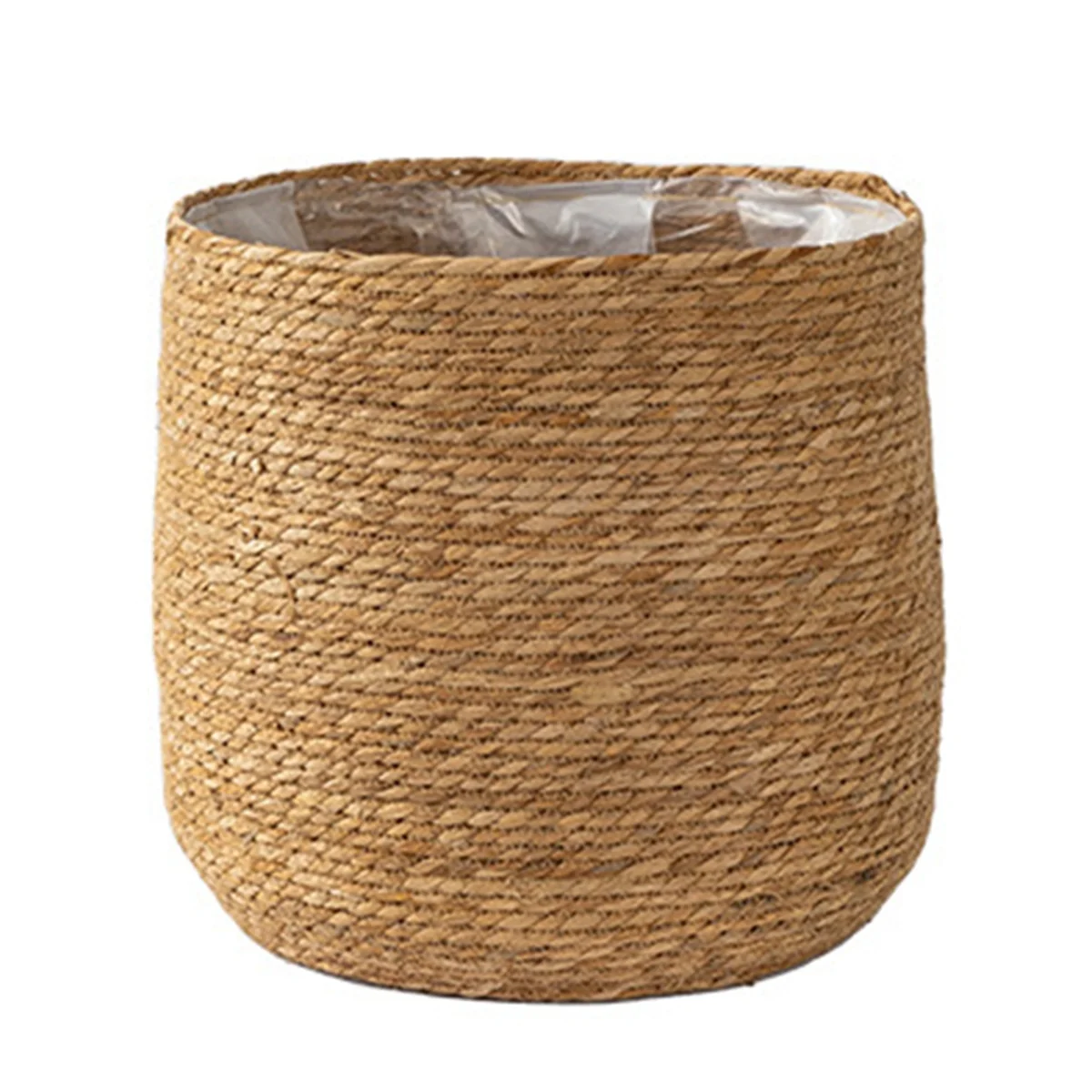 pot de fleurs tissé en jonc de mer style bohème décoratif - vue 1 sur 7