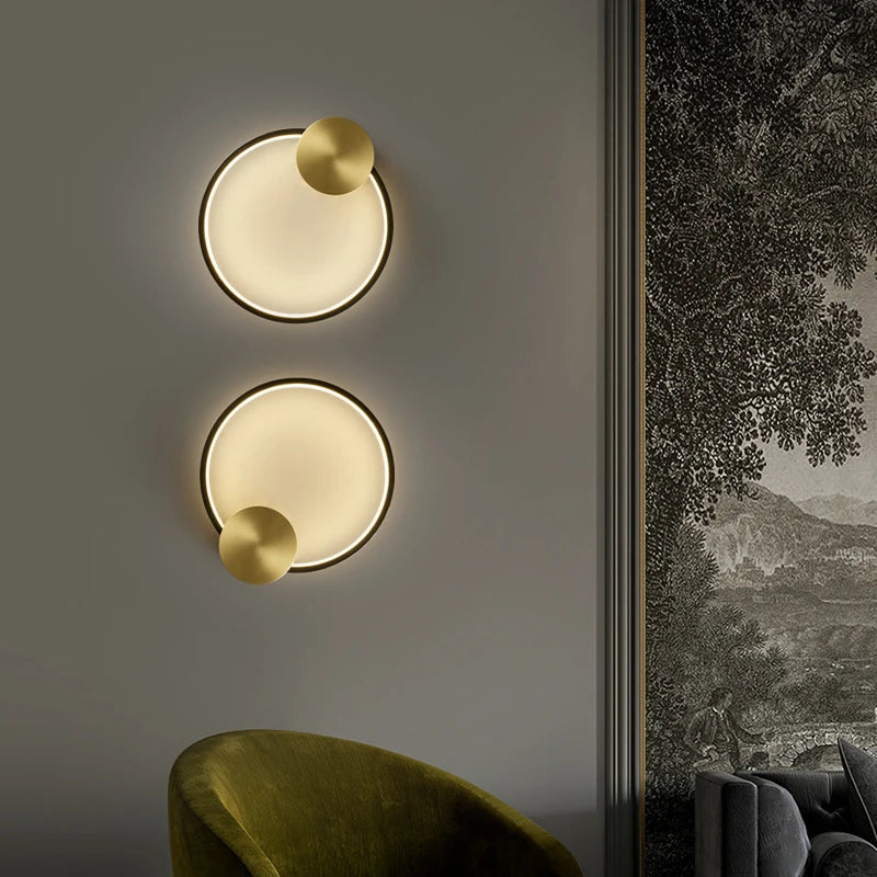 applique murale led en laiton style art déco pour intérieur moderne - vue 4 sur 23