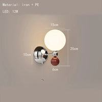 applique murale led moderne en acrylique avec métal chromé modifiable