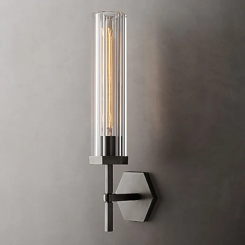 applique murale led de luxe américaine avec abat-jour en cristal et métal doré - vue 7 sur 11