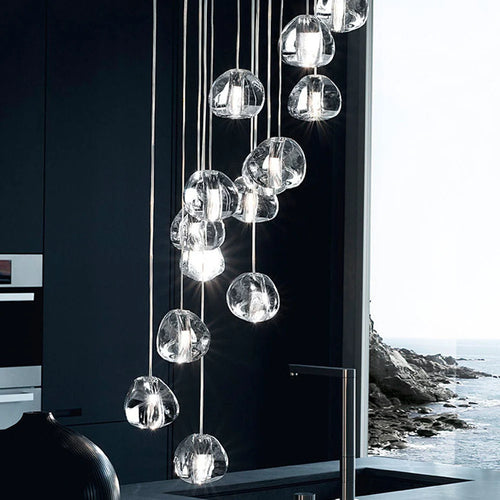 suspension design en cristal pour un éclairage moderne élégant - vue 3 sur 15