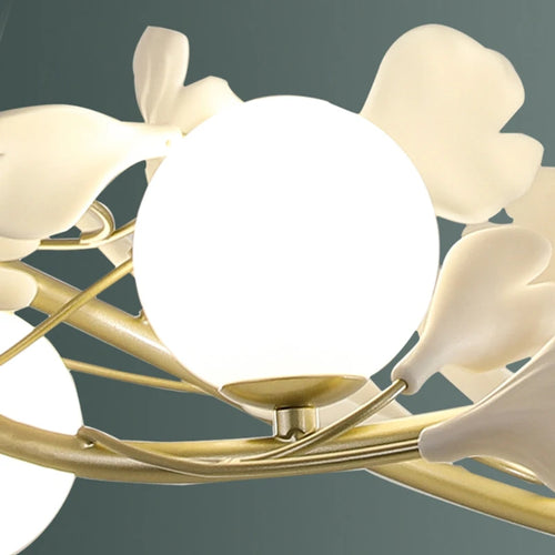 suspension lumineuse en verre design nordique ginkgo moderne - vue 6 sur 11
