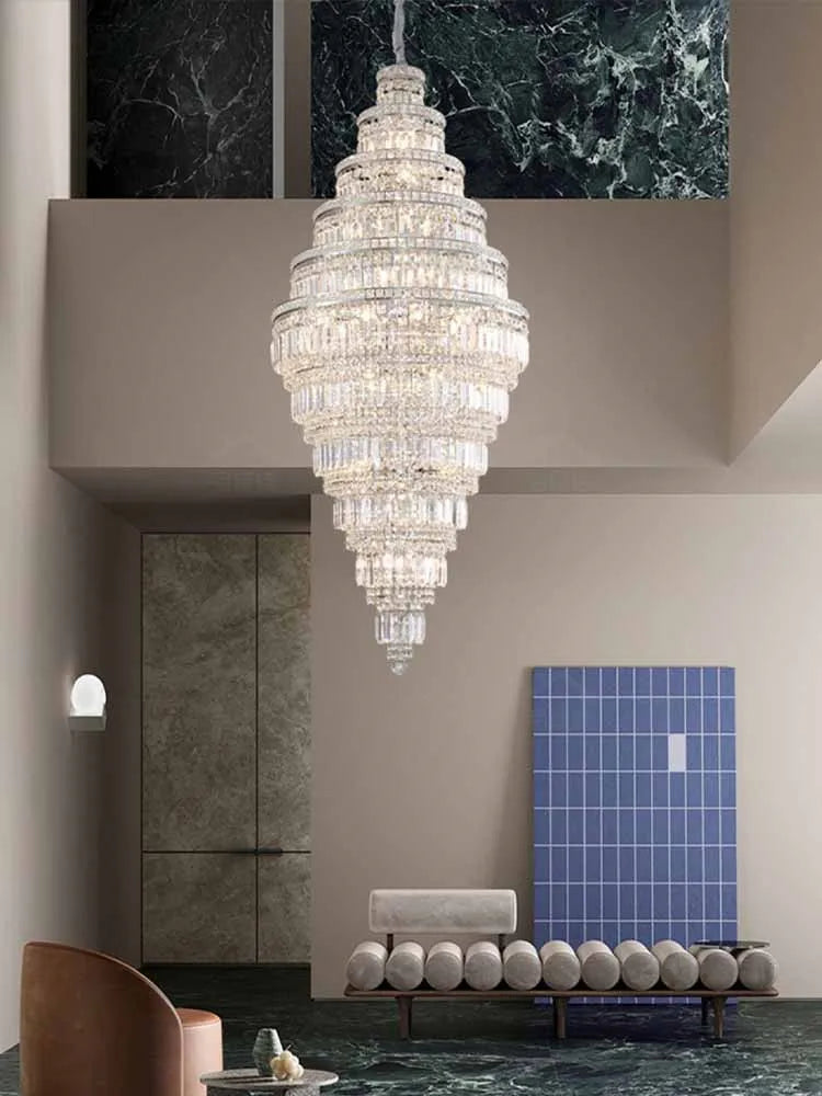 lustre moderne personnalisé en cristal pour éclairage élégant - vue 3 sur 10