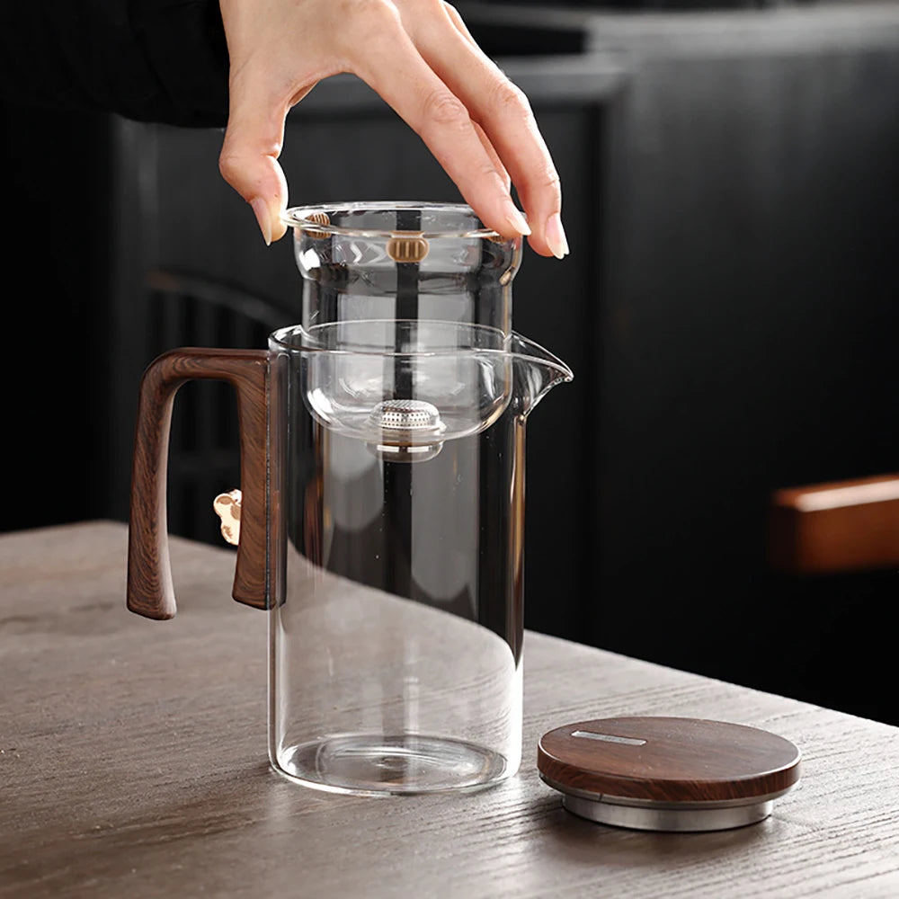 Theiere en verre avec infuseur filtre 520ml720ml - vue 5 sur 6