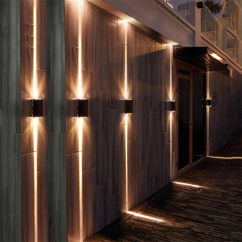 applique murale led extérieure moderne étanche en aluminium - vue 5 sur 15