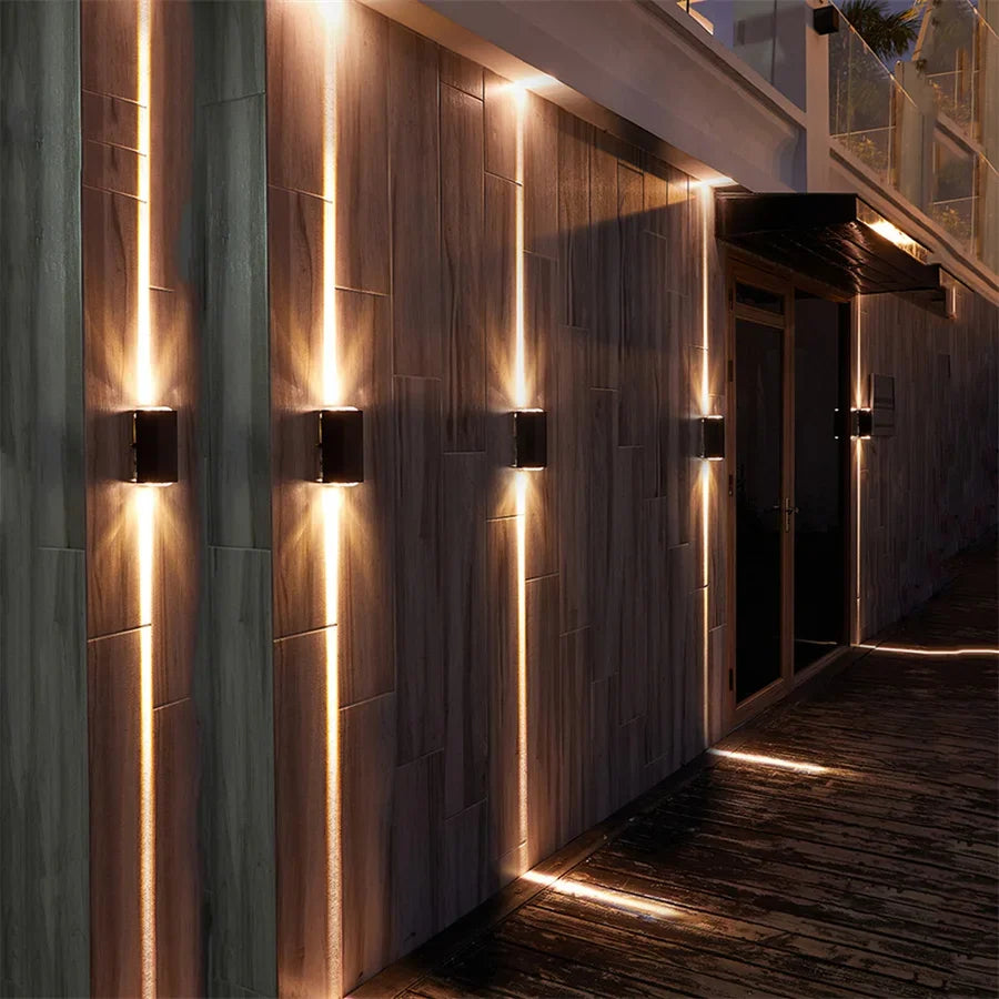 applique murale led extérieure moderne étanche en aluminium - vue 4 sur 15