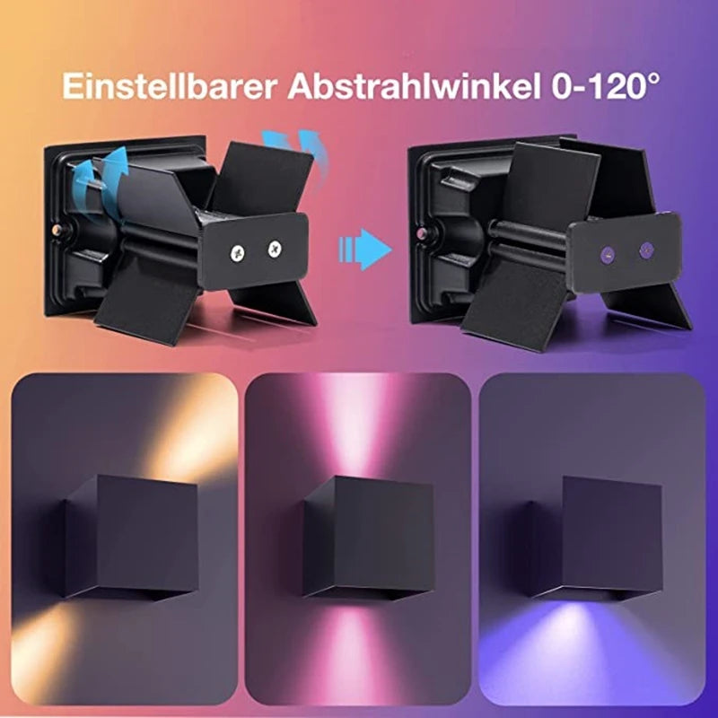 applique murale extérieure intelligente avec lumière rgb et cct - vue 2 sur 10