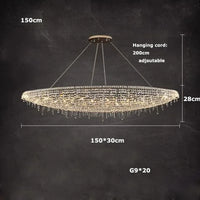 suspension luxe cristal bateau éclairage design moderne décoratif