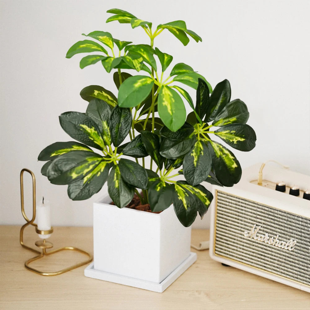 plante artificielle tortue tropicale avec feuilles décoratives pour intérieur - vue 2 sur 8