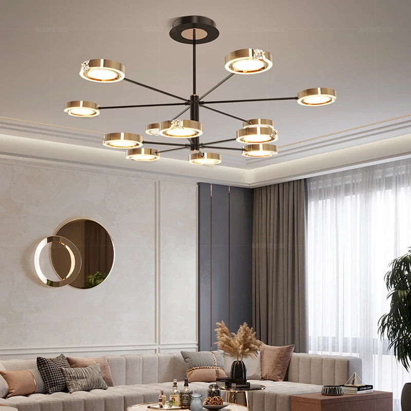 suspension led moderne au design minimaliste élégant pour intérieur - vue 3 sur 18
