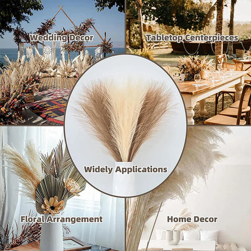 lot de pampas artificielles pour décoration mariage fête - vue 7 sur 18
