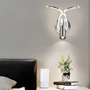 applique murale à led moderne en chrome pour intérieur design