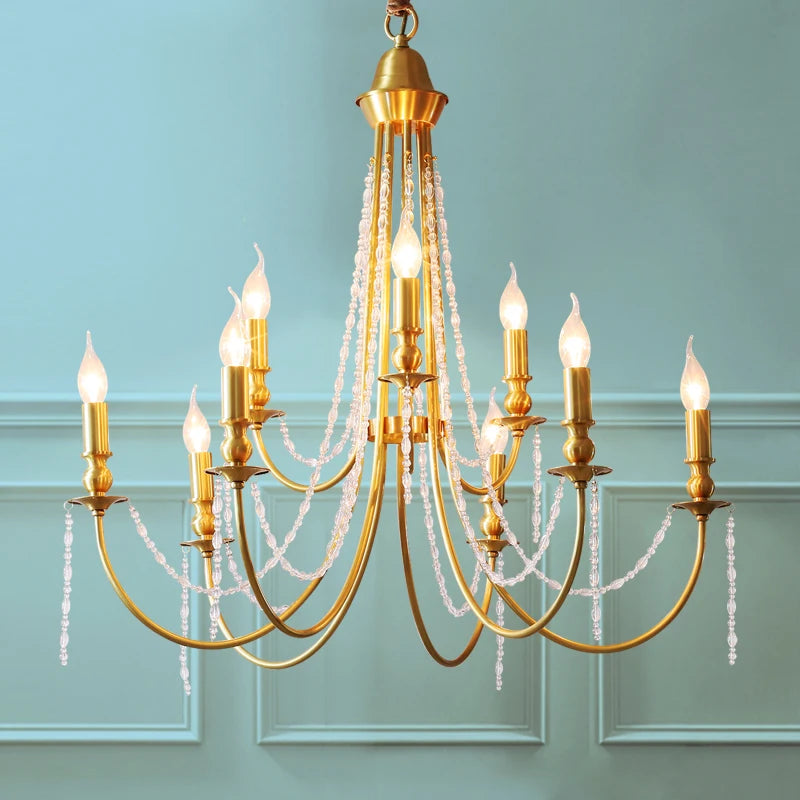 lustre en laiton moderne pour éclairage intérieur élégant - vue 2 sur 13