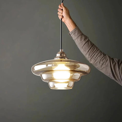 suspension décorative en verre plaqué nordique moderne - vue 6 sur 9