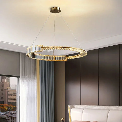 lustre moderne en cristal k9 pour décoration intérieure élégante - vue 3 sur 12