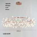 lustre LED créatif en acier inoxydable et acrylique pour décoration intérieure