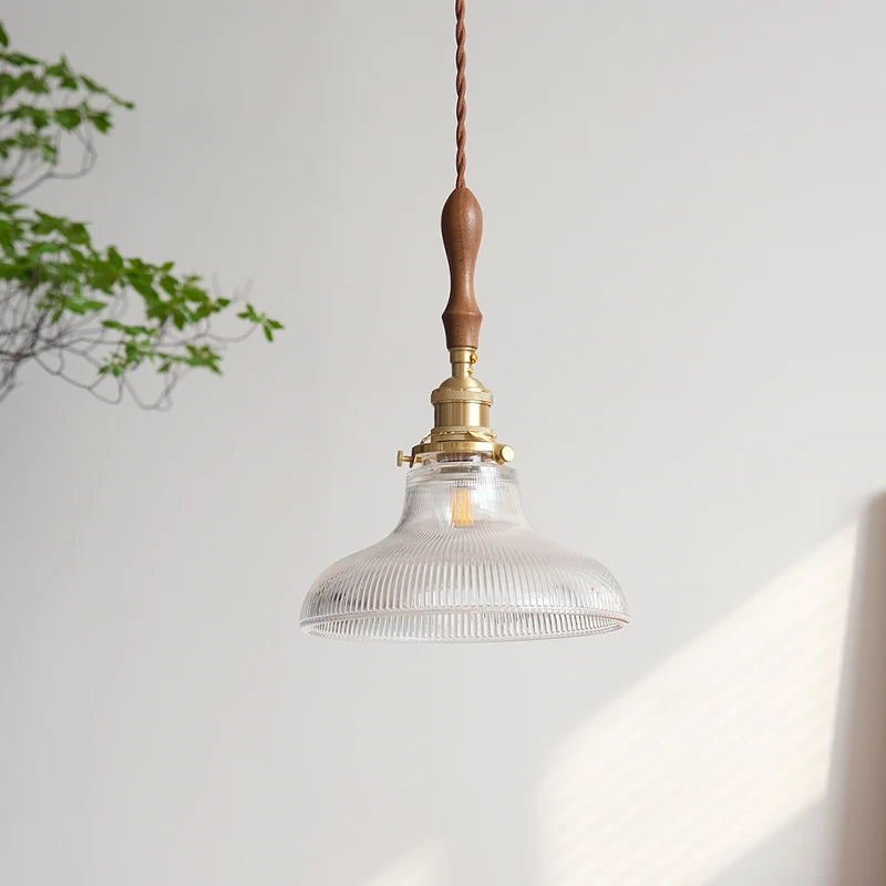 suspension rétro nordique en verre et laiton pour décoration intérieure - vue 4 sur 6