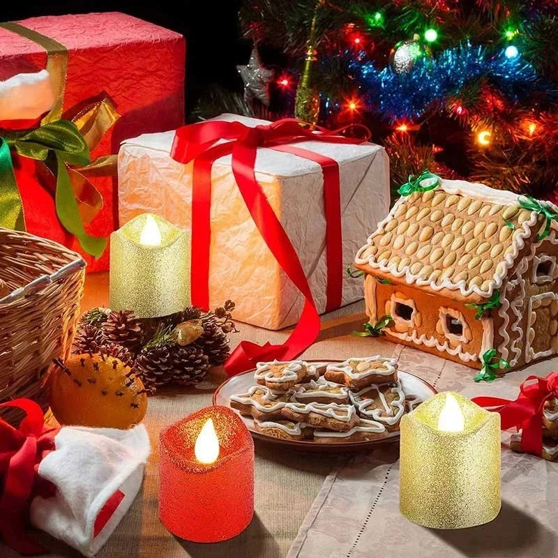 lot de 3 ou 12 bougies led pour anniversaires mariages et décorations intérieures - vue 4 sur 10