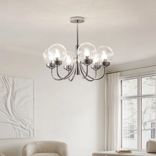 lustre en verre d'art style médiéval pour décoration intérieure - vue 2 sur 8