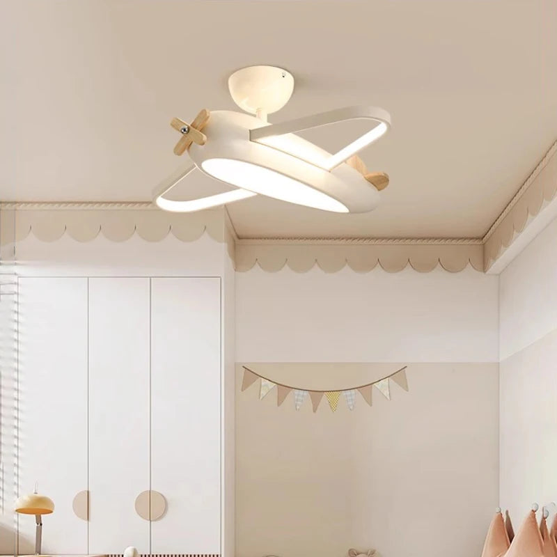 plafonnier hélicoptère moderne pour chambre d'enfant garçon - vue 5 sur 9