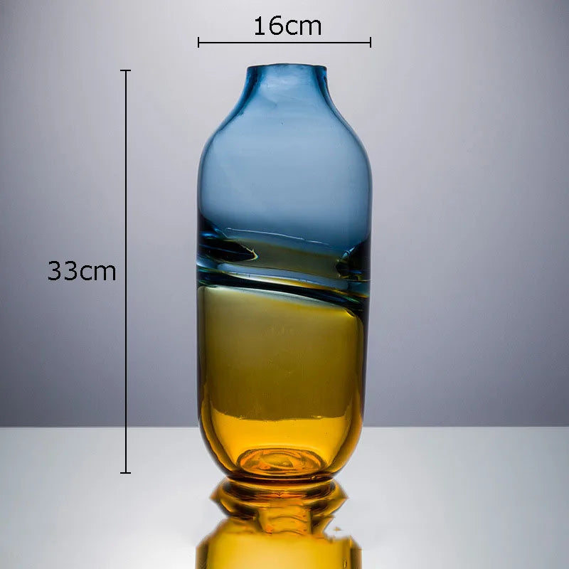 vase en verre dégradé pour décoration florale hydroponique - vue 9 sur 9
