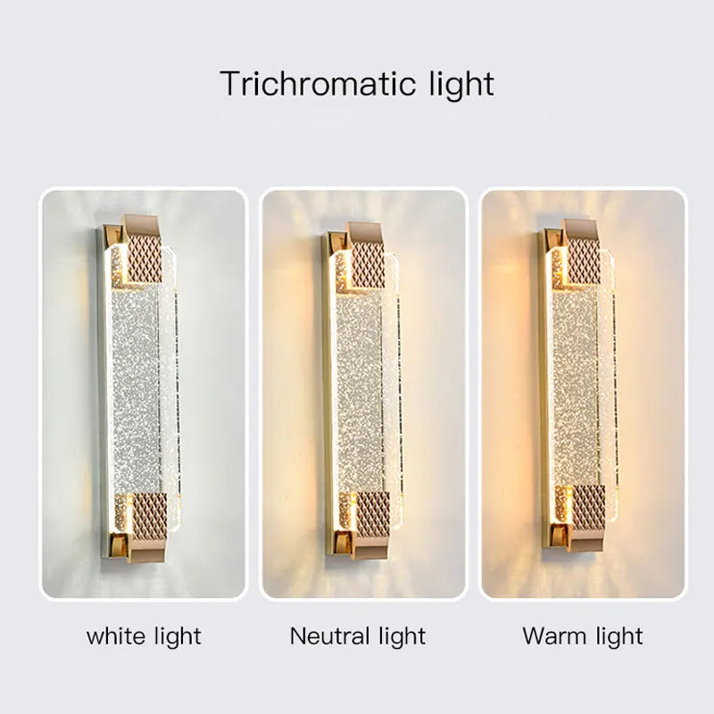 applique murale luxe nordique en cristal moderne éclairage décoratif - vue 5 sur 15