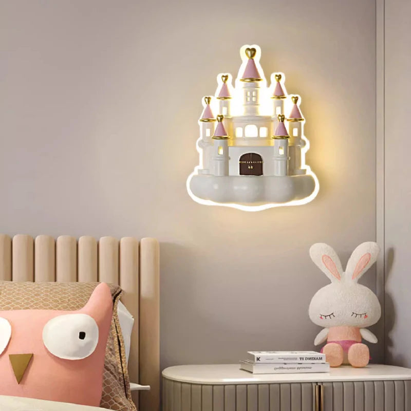 applique murale château romantique pour chambre d enfant moderne - vue 2 sur 8