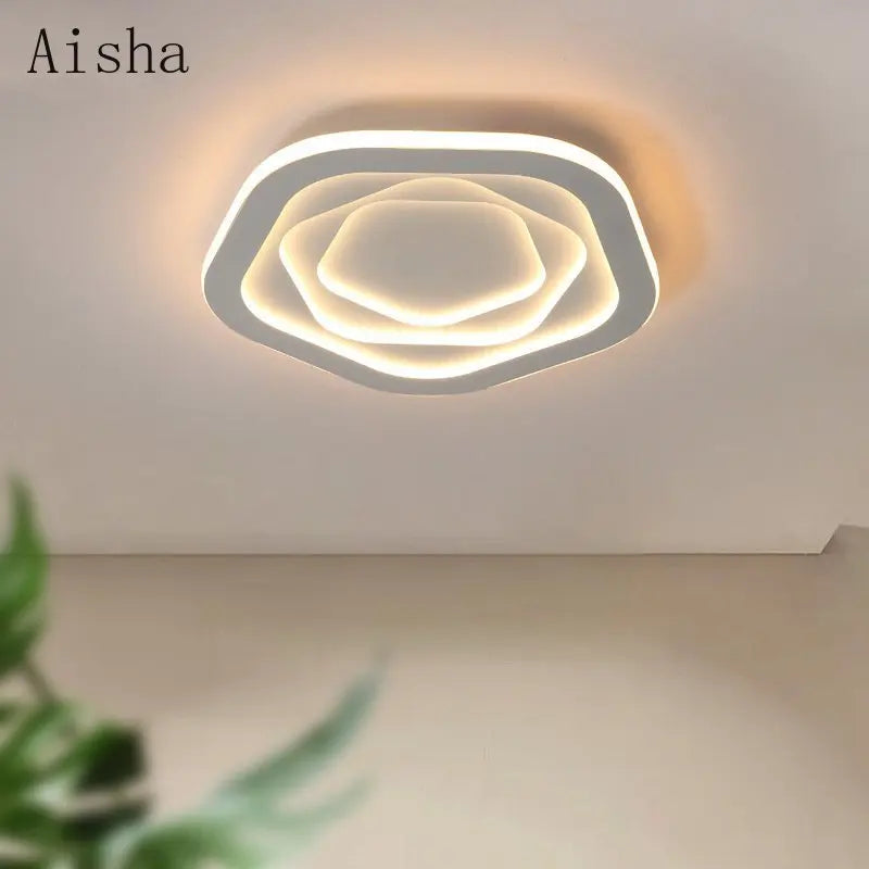 plafonnier moderne minimaliste à lumière led créative ultra mince - vue 1 sur 12
