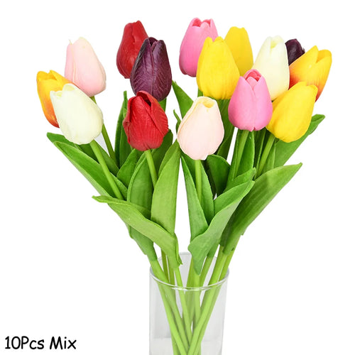 lot de 10 tulipes artificielles pour décoration de mariage et jardin - vue 31 sur 33