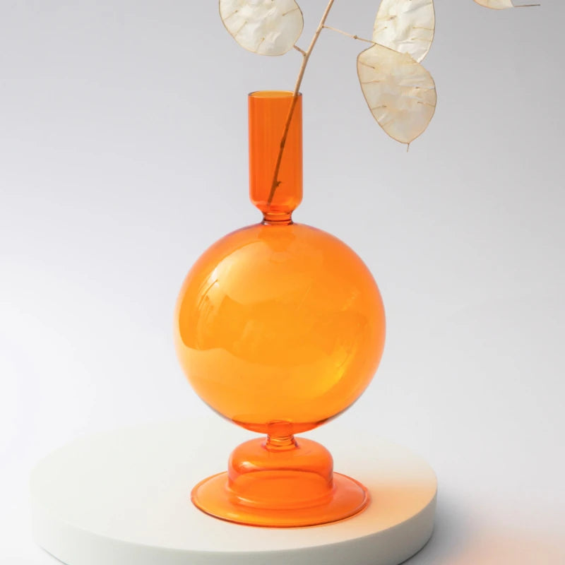 bougeoirs coniques en verre pour décoration de table de mariage - vue 13 sur 32
