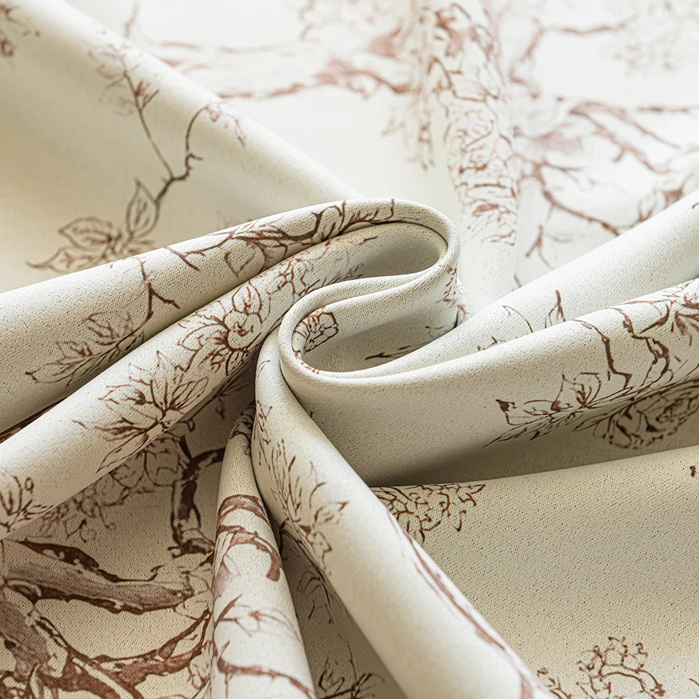 Rideau occultant floral moderne pour salon chambre - vue 2 sur 7