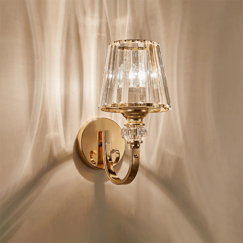 applique murale en cristal luxe design moderne nordique à led - vue 3 sur 9