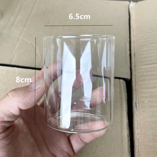 bougeoirs en verre transparent en forme de tasse décoration festive pour la maison - vue 8 sur 10