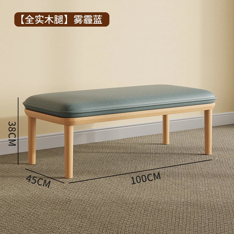 tabouret en velours moderne nordique pouf unique et peu encombrant - vue 24 sur 24