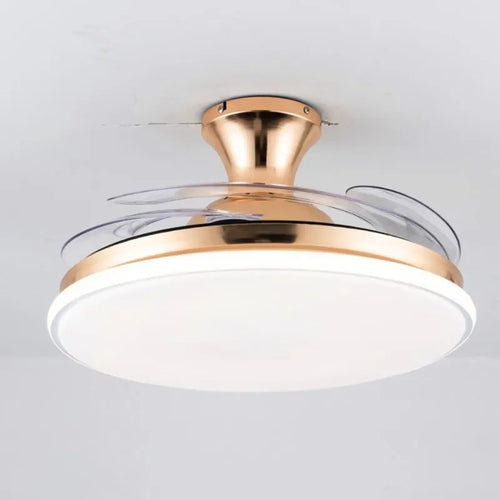 plafonnier intelligent avec télécommande et éclairage led invisible - vue 3 sur 7