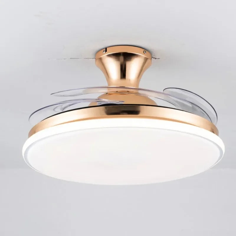 plafonnier intelligent avec télécommande et éclairage led invisible - vue 3 sur 7