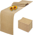 Chemin de table rustique jute et lin tissé