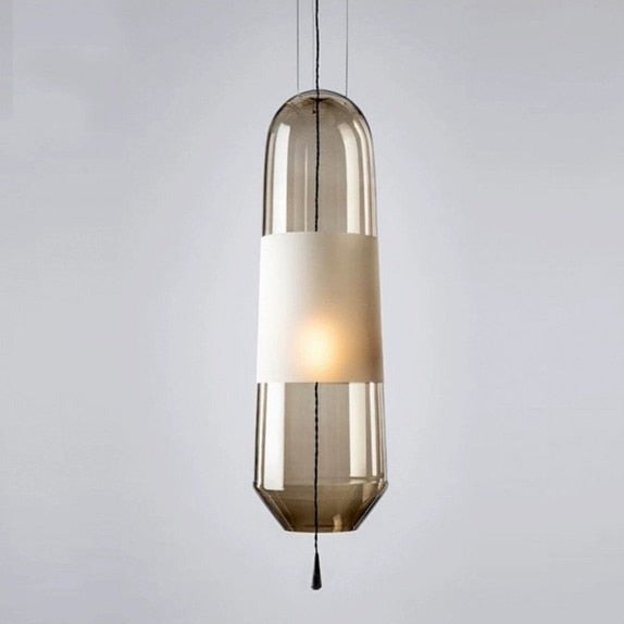 Suspension design LED avec abat-jour en verre Favia - vue 7 sur 10