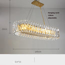plafonnier moderne rond en cristal doré à led dimmable