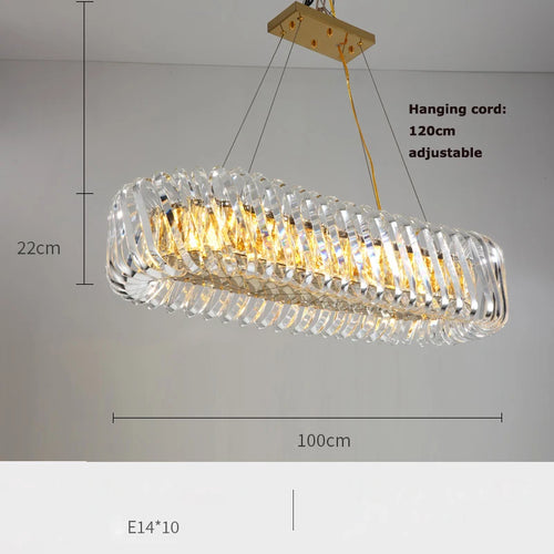 plafonnier moderne rond en cristal doré à led dimmable - vue 13 sur 16