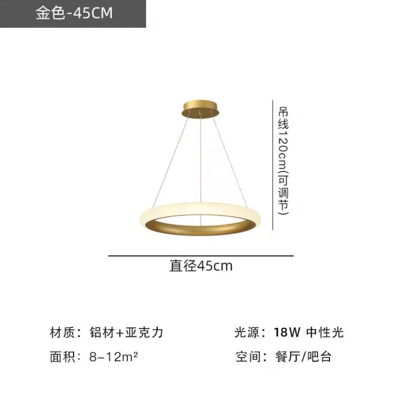 suspension led ronde art déco pour un éclairage élégant - vue 11 sur 13